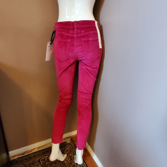 NWT CURRENT/ELLIOTT Stiletto berry cord jeans 28 - Picture 3 of 6